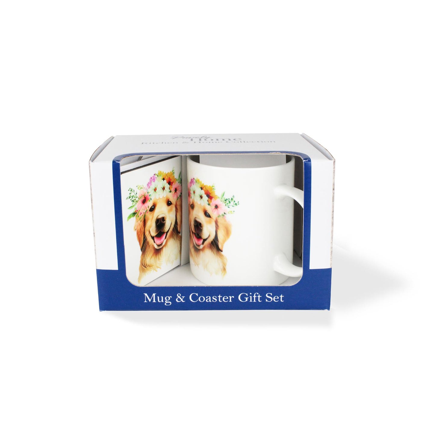 Flower Crown Pets Mug & Coaster Gift Set