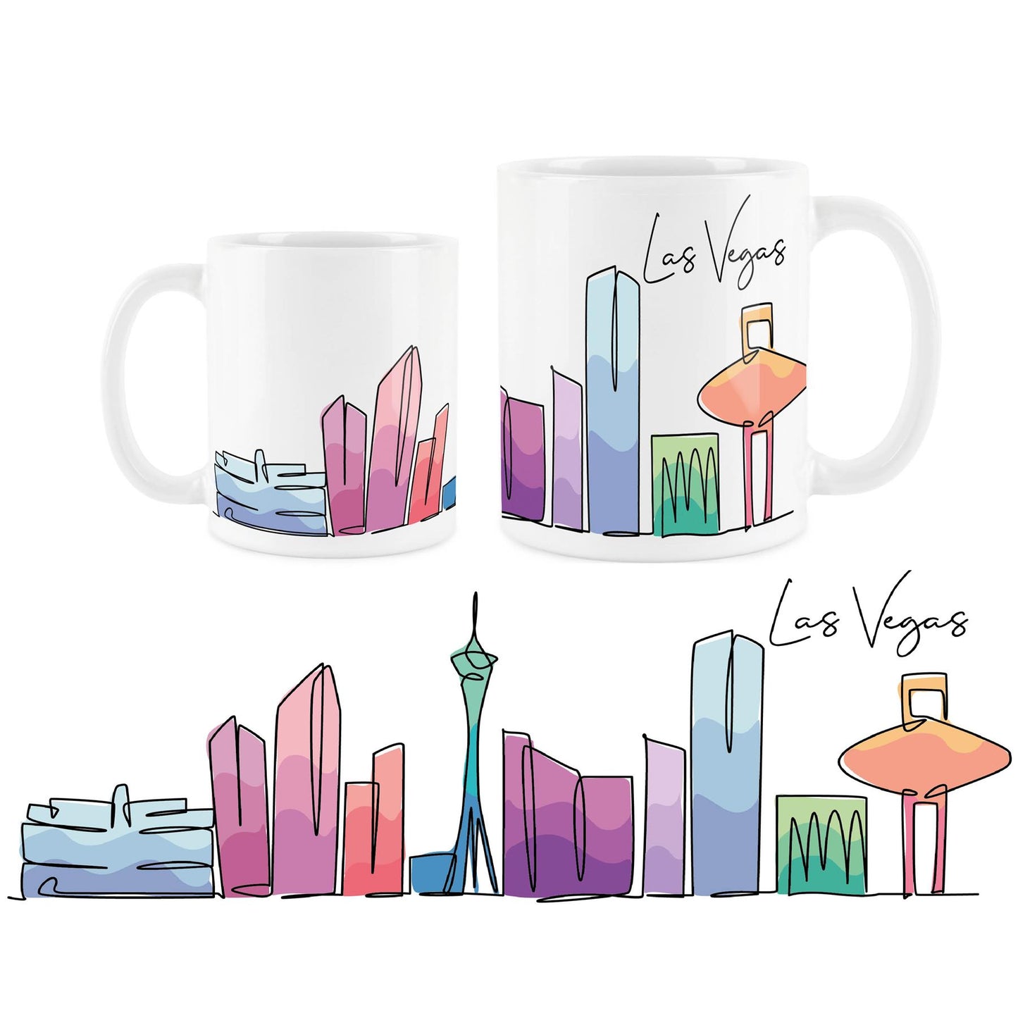 Colourful City Skyline Mug
