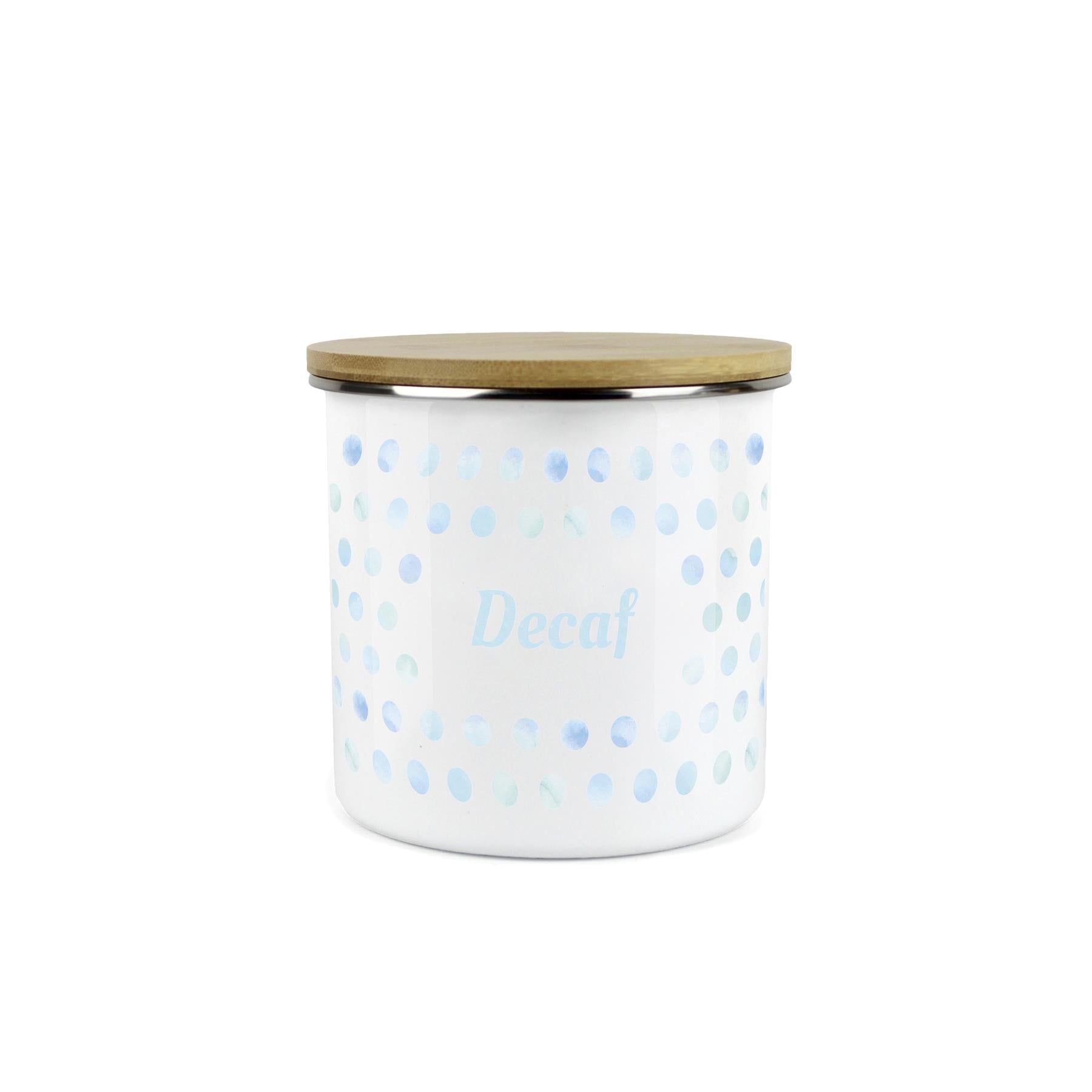 Purely Home Kitchen Polka Dot Aqua Food Storage Canister - Decaf