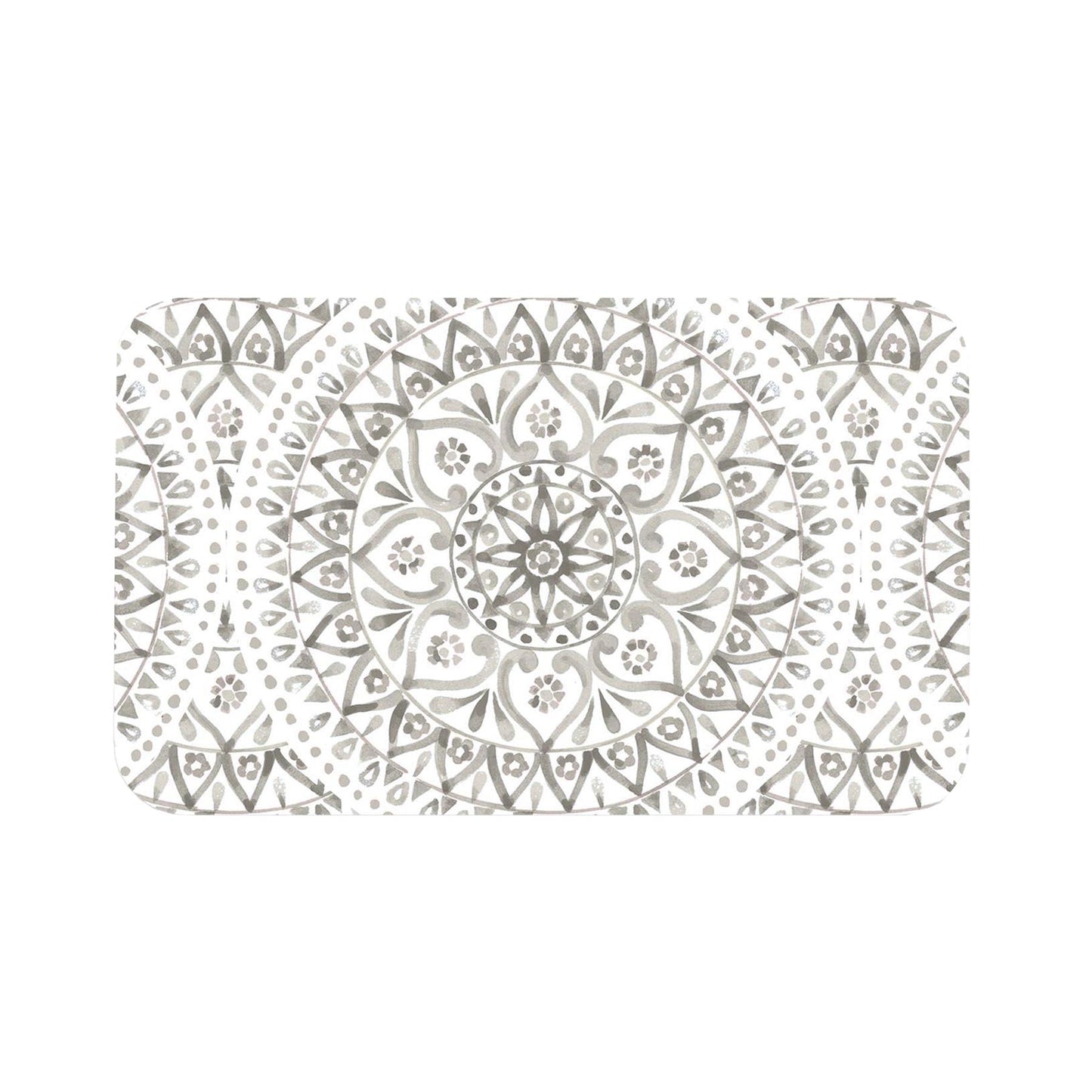 Boho Medallion Taupe patterned placemat for pet's dinnerware.