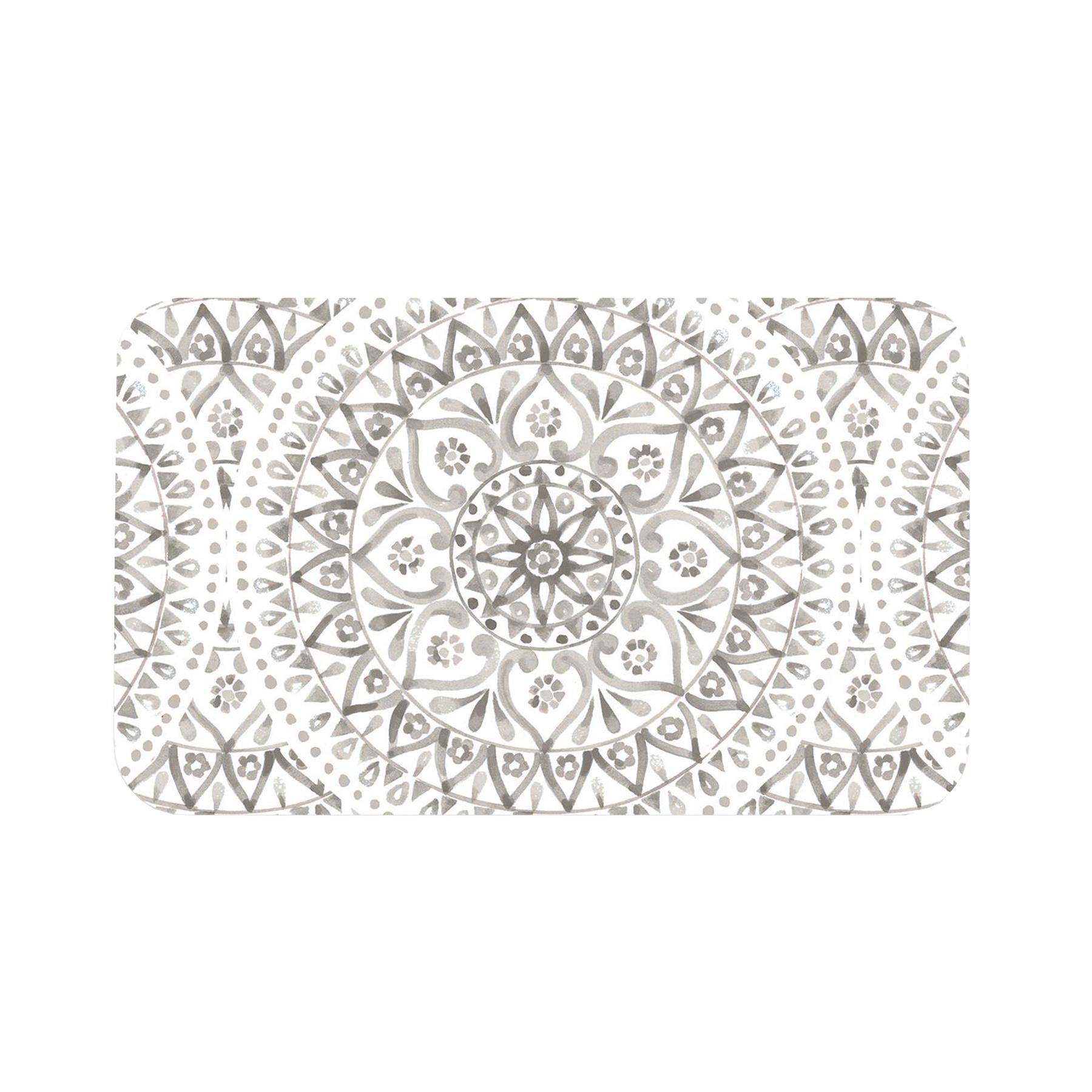 Boho Medallion Taupe patterned placemat for pet's dinnerware.