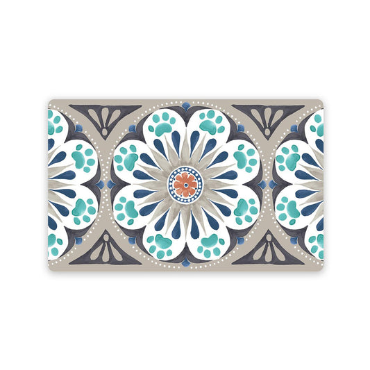 Carmel Medallion patterned placemat for pet's dinnerware