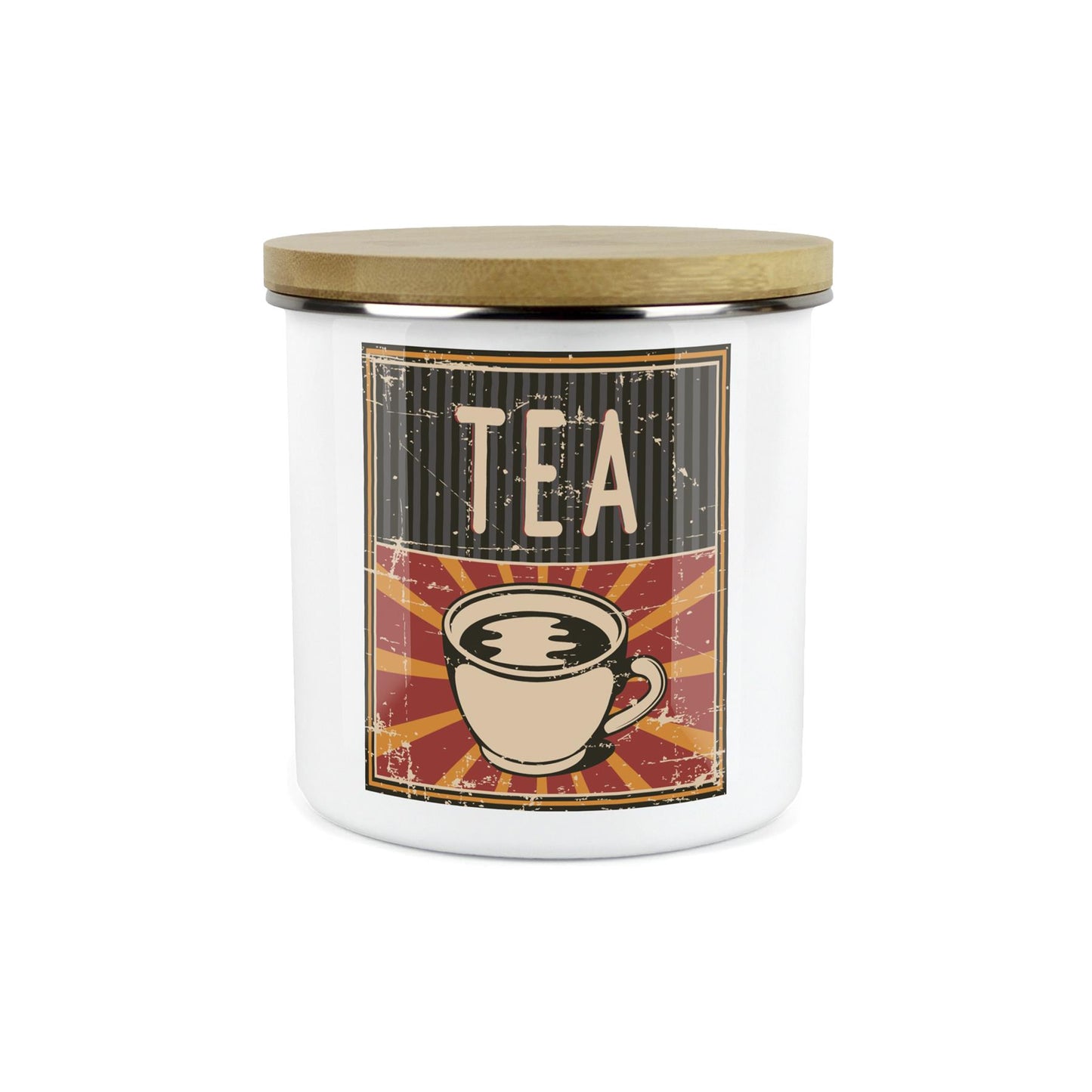 Retro 60s Diner Tea Canister - Kitchen Storage Jar