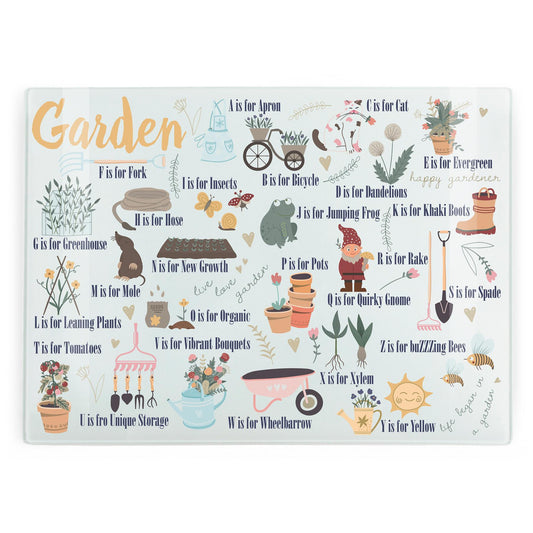Gardening Alphabet Large Smooth Worktop Protector