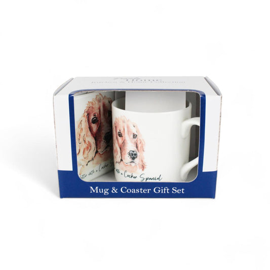 Lifes Better with a Cocker Spaniel' Mug & Coaster Gift Set