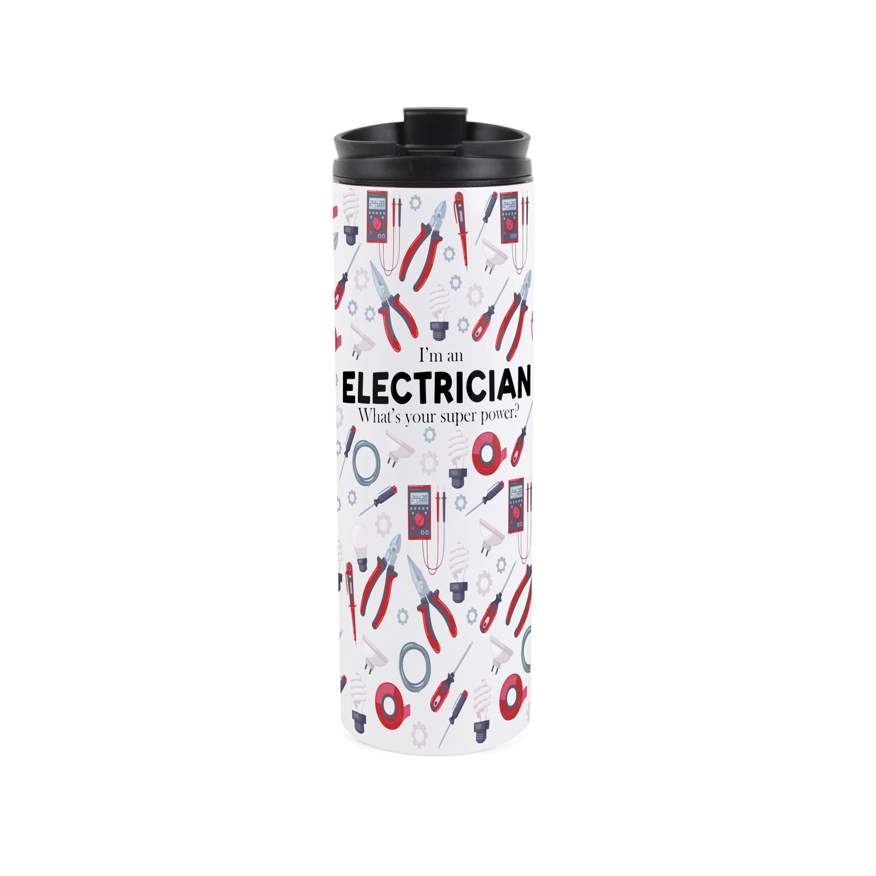 Travel Mug featuring electrician pattern