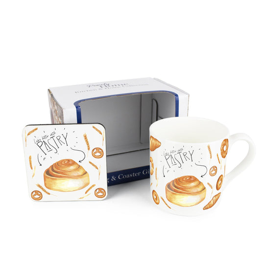 Life's Better with Pastry Mug & Coaster Gift Set