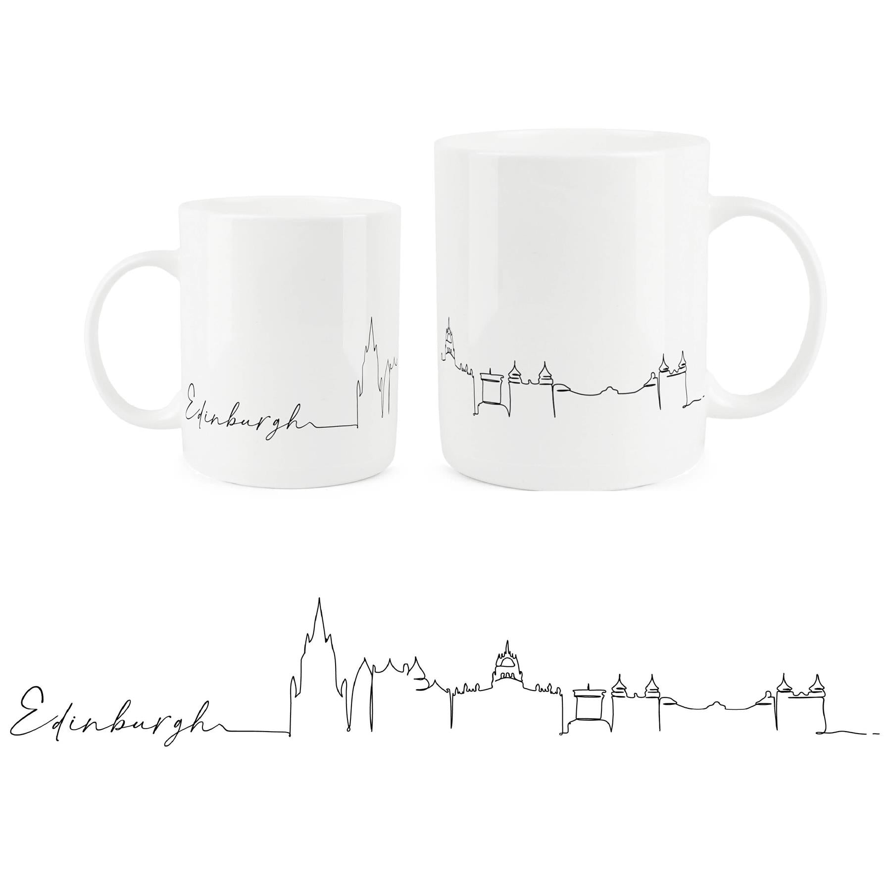 Elegant bone china mug featuring the modern Abu Dhabi skyline.