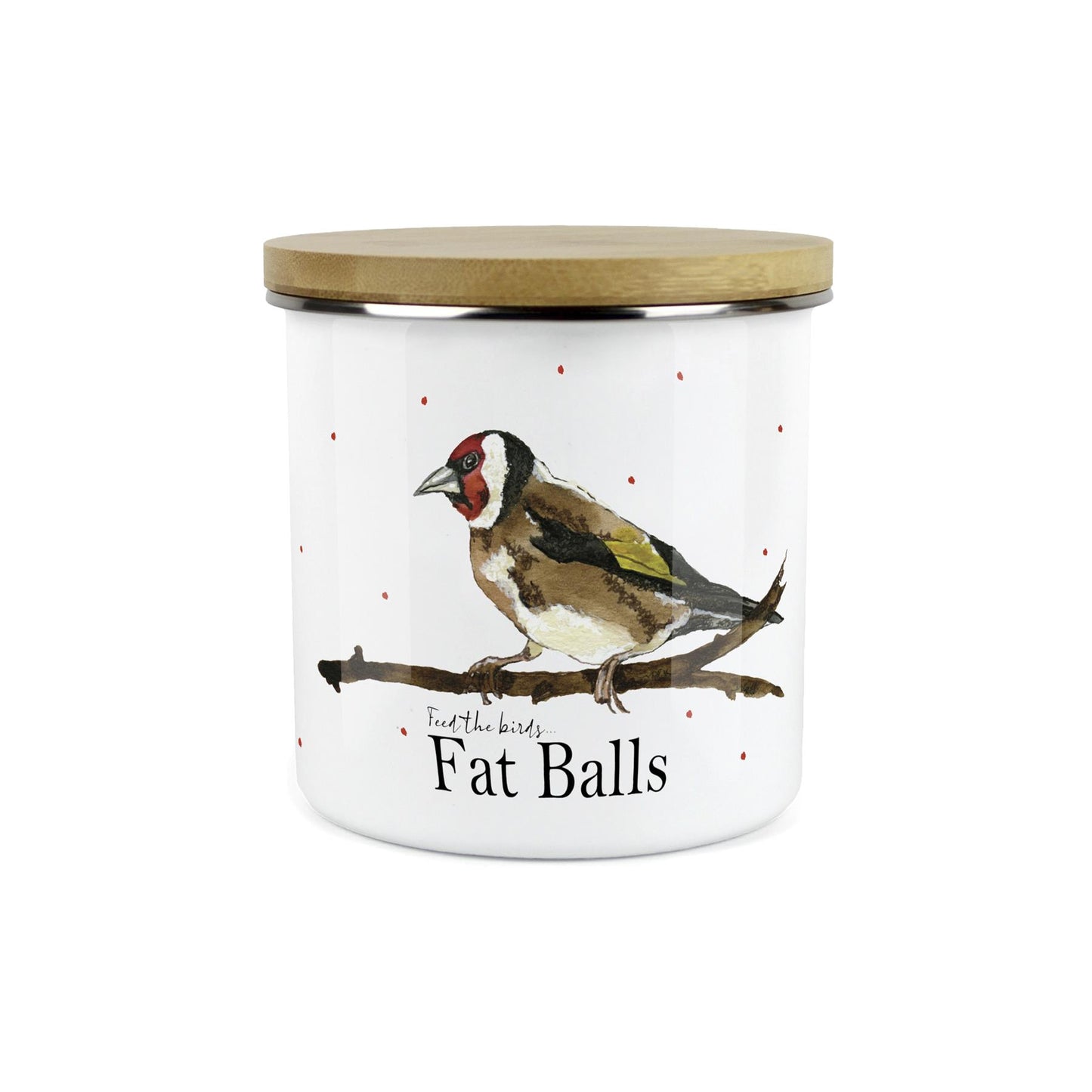 Purely Home Canister - Fat Balls Bird Feed Enamel Airtight Storage Canister