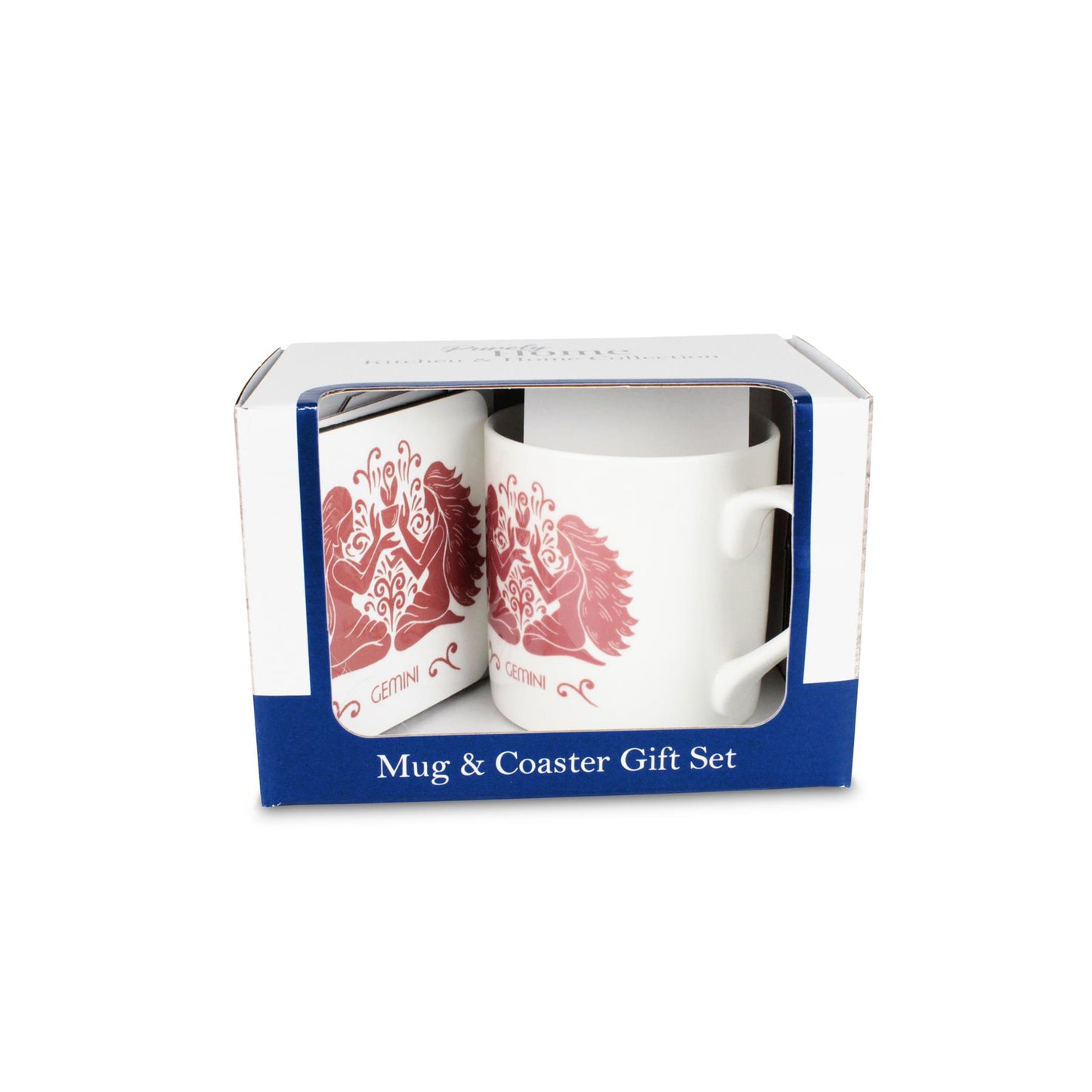 Colourful Star Sign Zodiac Mug & Coaster Gift Set