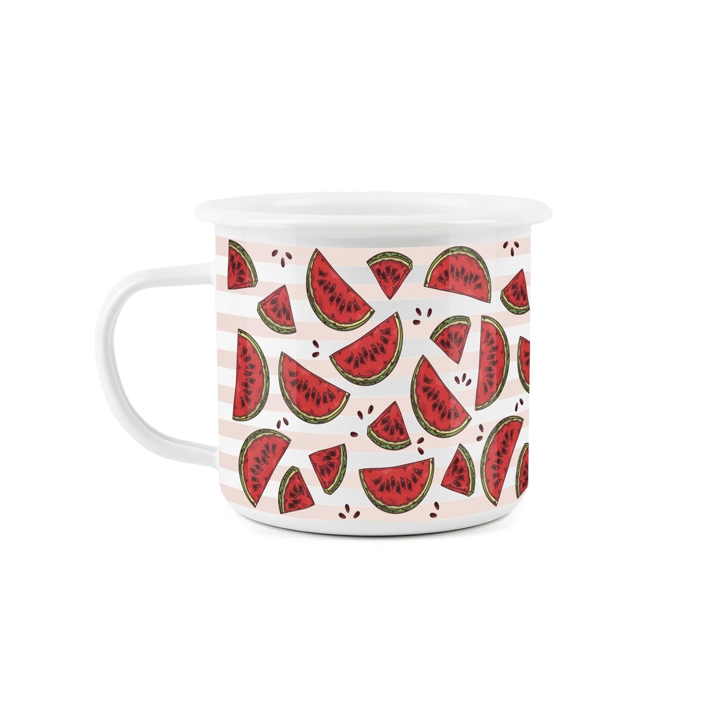 Watermelon Striped Enamel Mug