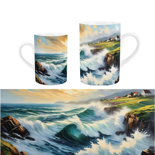Coastal Daytime Crashing Waves  Mug
