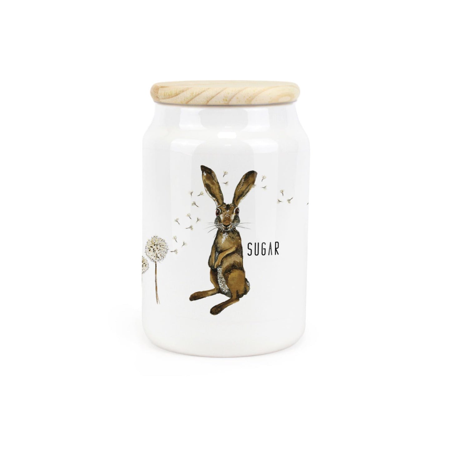 Hares & Dandelions Ceramic Canister