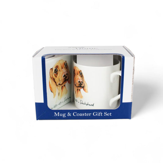 Life's Better with a Dachshund Mug & Coaster Gift Set