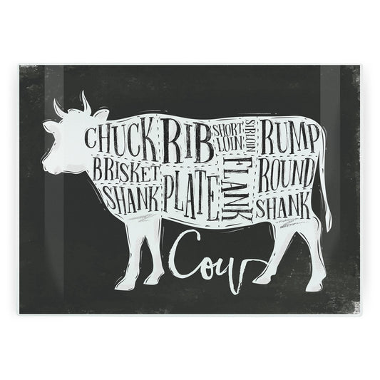 Cuts of Meat Cow Large Worktop Protector