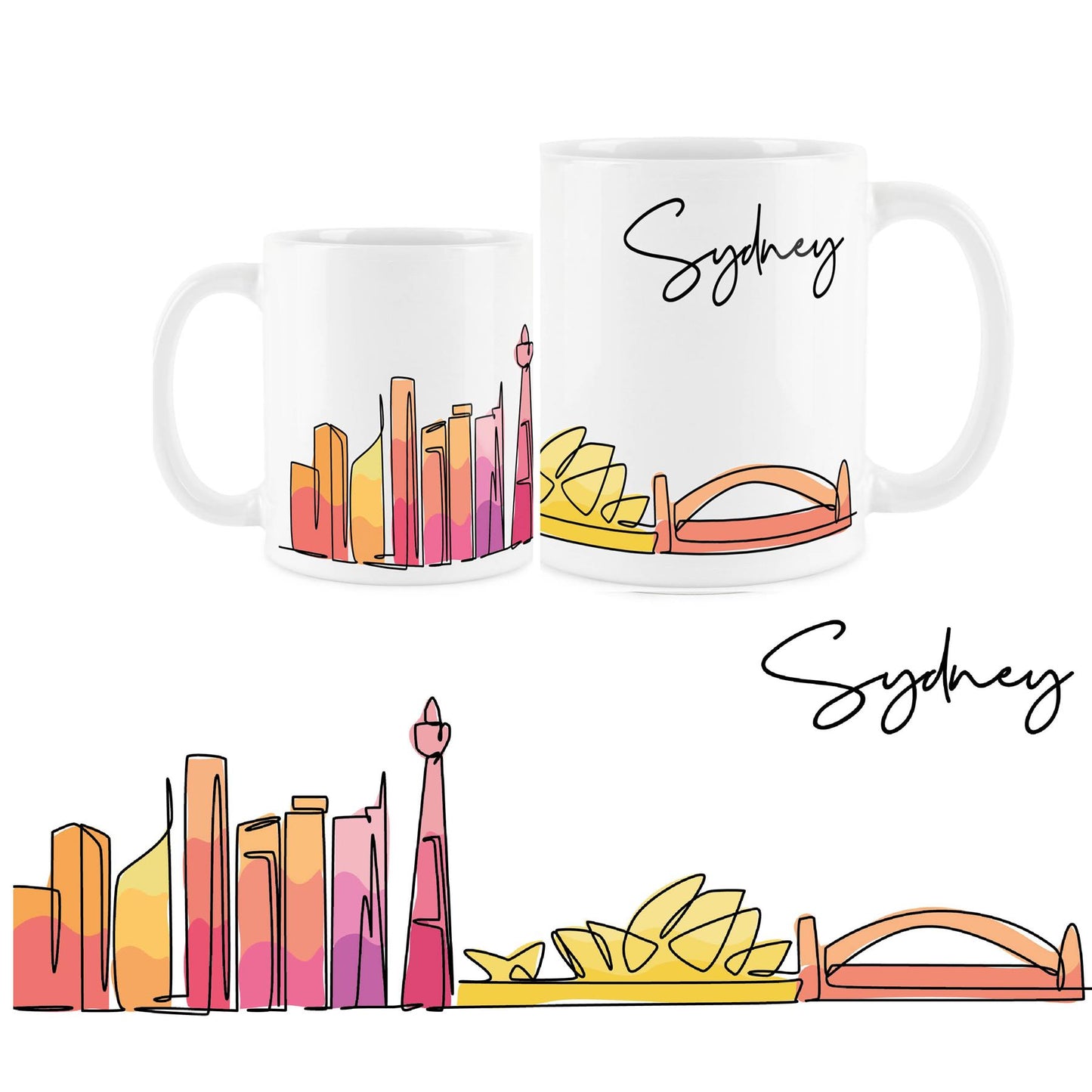 Colourful City Skyline Mug