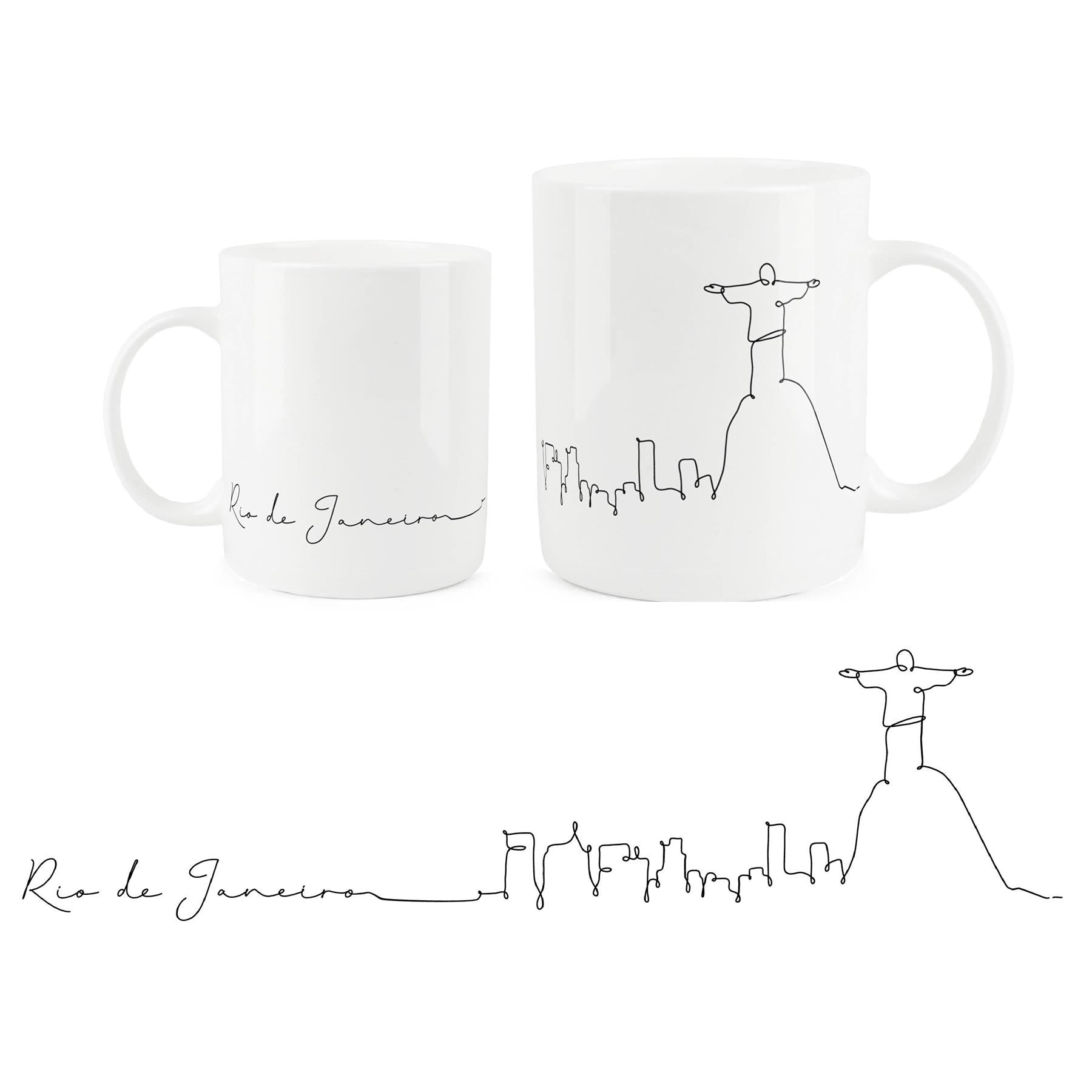 Classy bone china mug showcasing the charming Prague skyline.