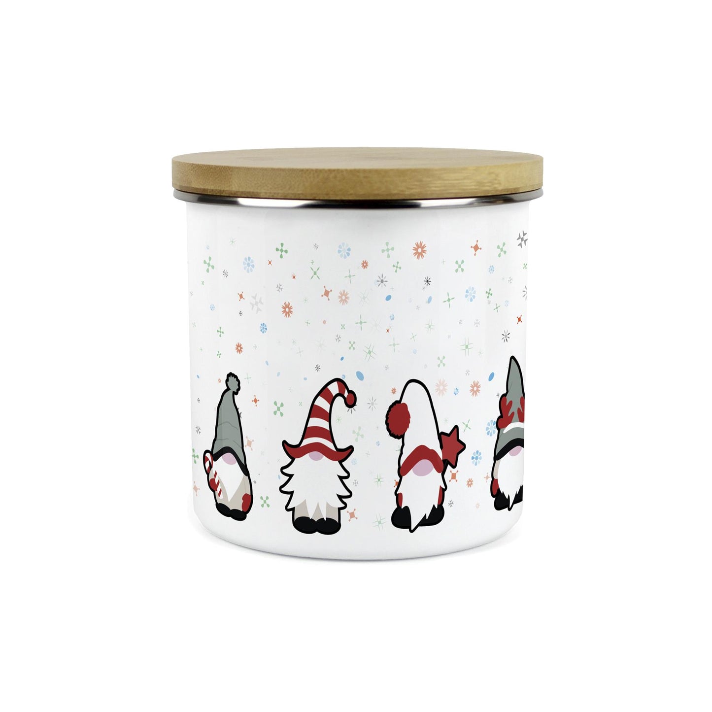 Christmas Gonks Large Enamel Canister