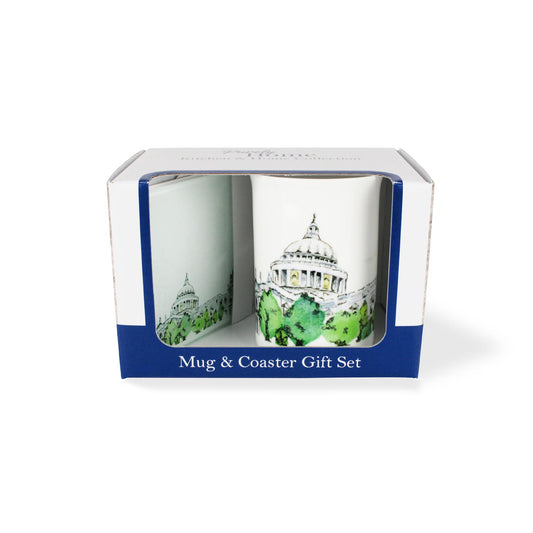 St Paul's Cathedral Mug & Coaster Gift Set by Rhiannon Chauncey