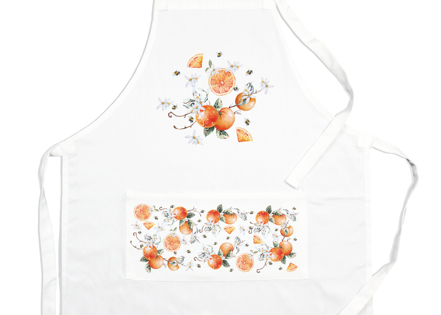 Painted Florals - Tangerines  Apron