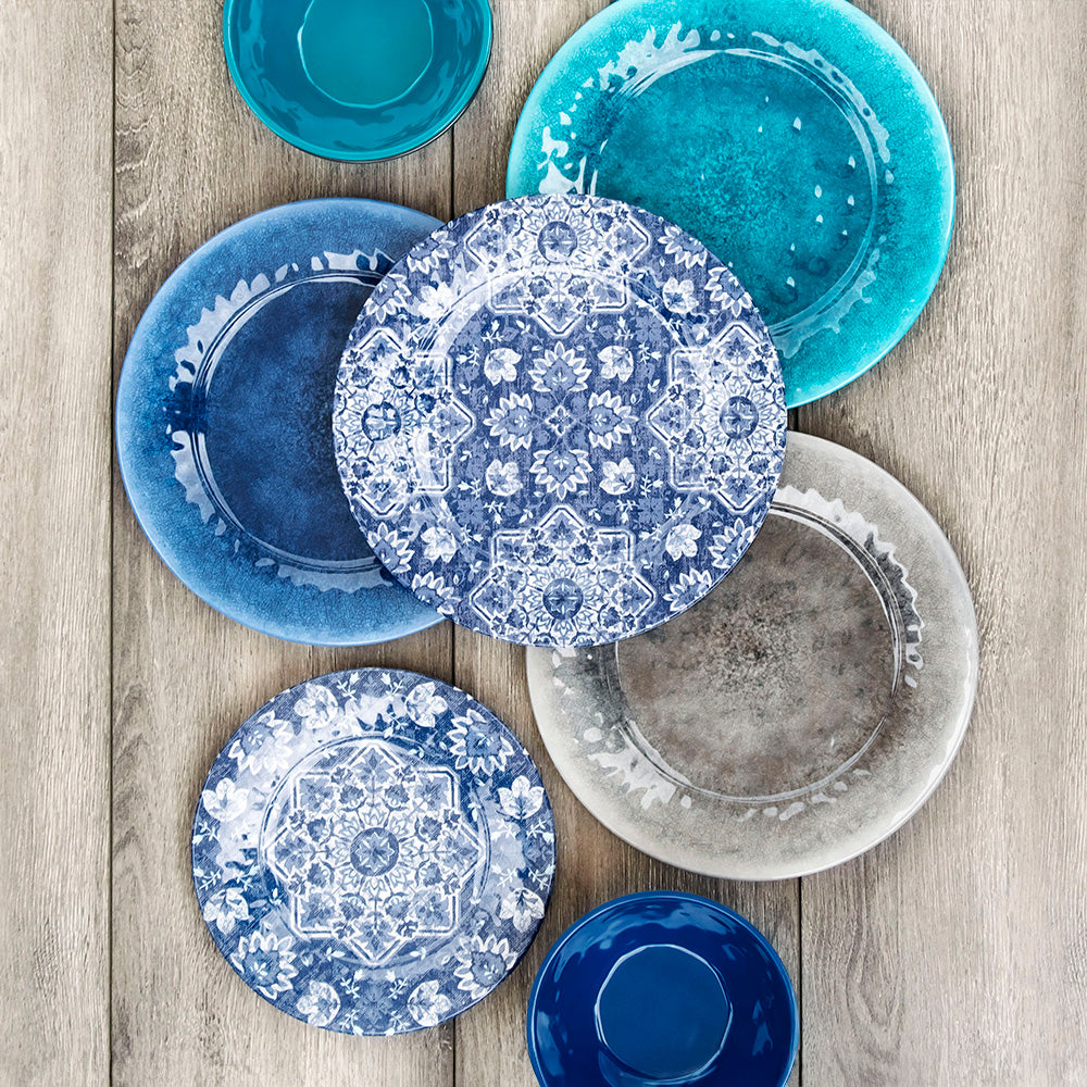 Atlantic Blue Melamine Dinner Plate