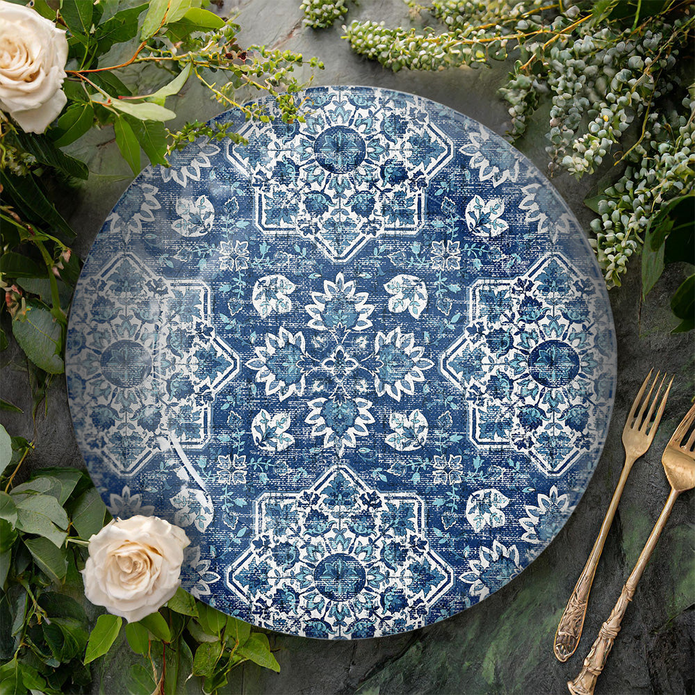 Atlantic Blue Melamine Side Plate