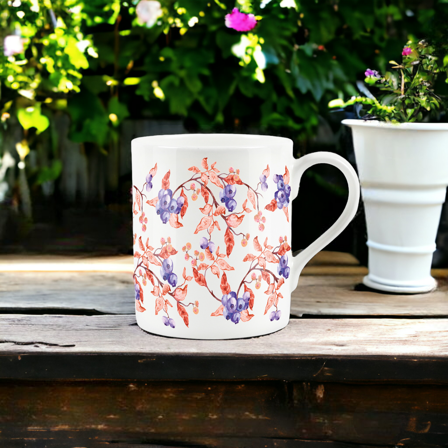 Painted Fruits Blueberries Small Mug