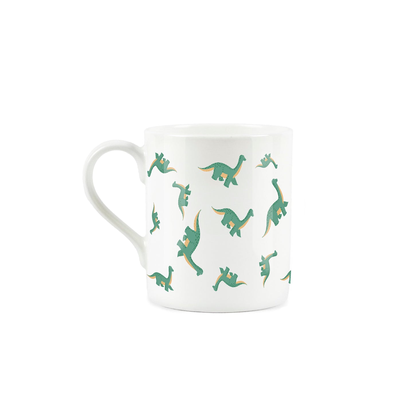 Green Dinosaur Pattern Small Mug