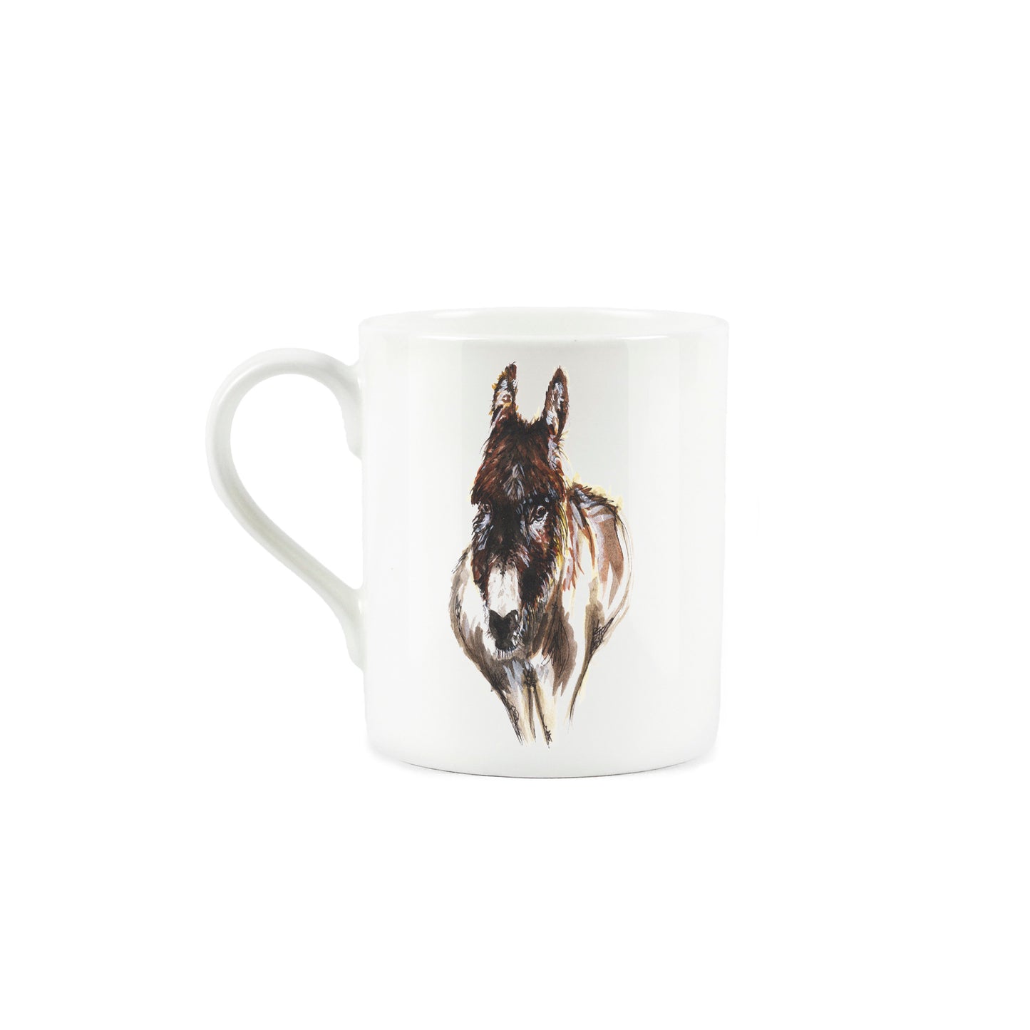 Watercolour Donkey Small Mug by Rhiannon Chauncey