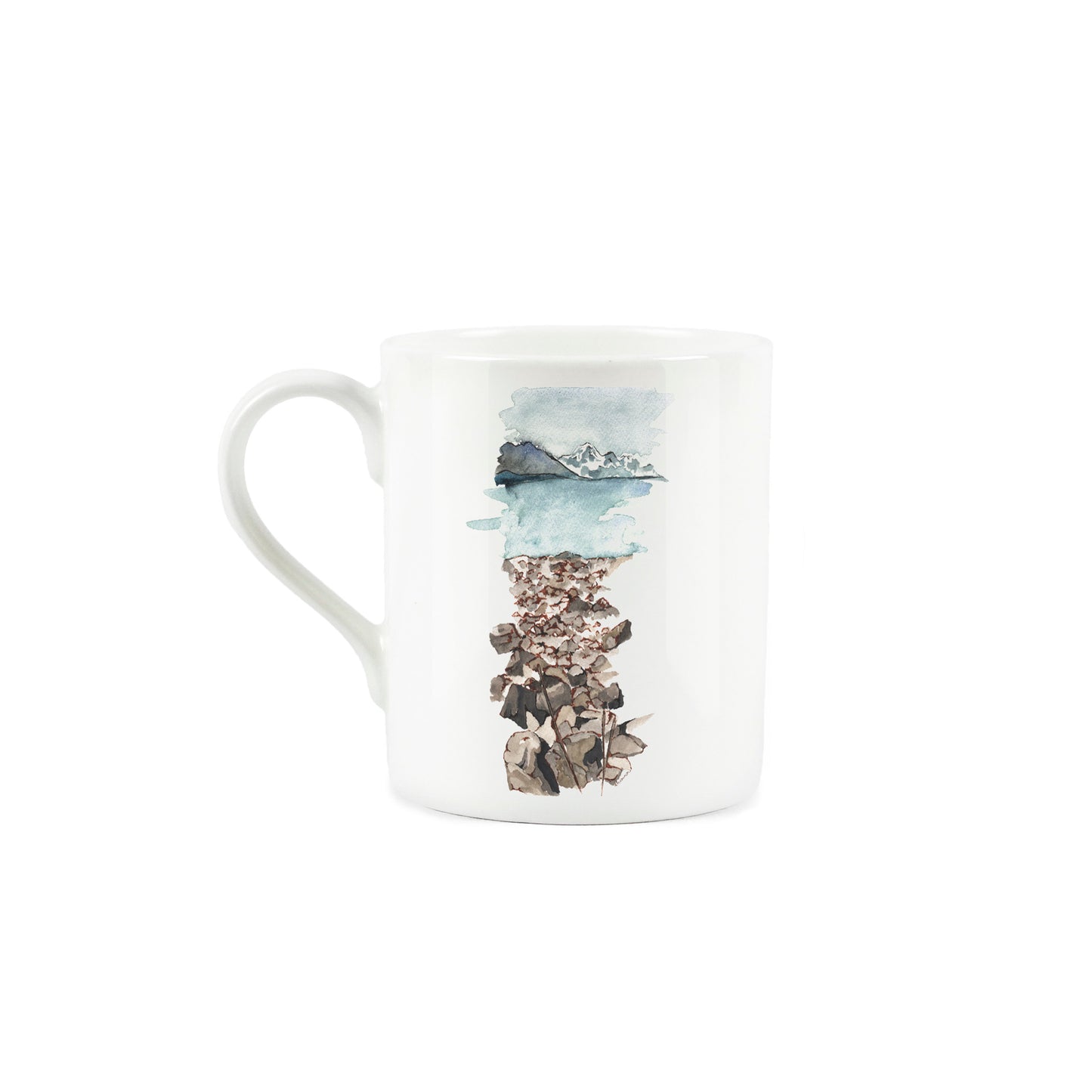 Watercolour Glacier Small Mug by Rhiannon Chauncey