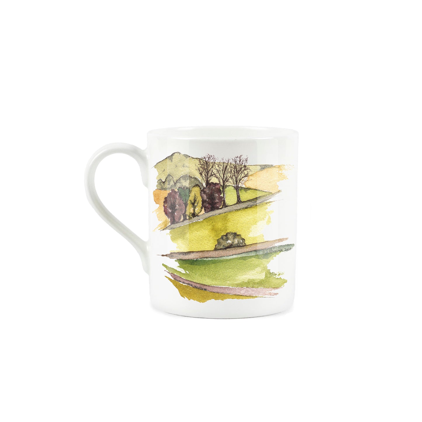 Watercolour Terraces Small Mug by Rhiannon Chauncey