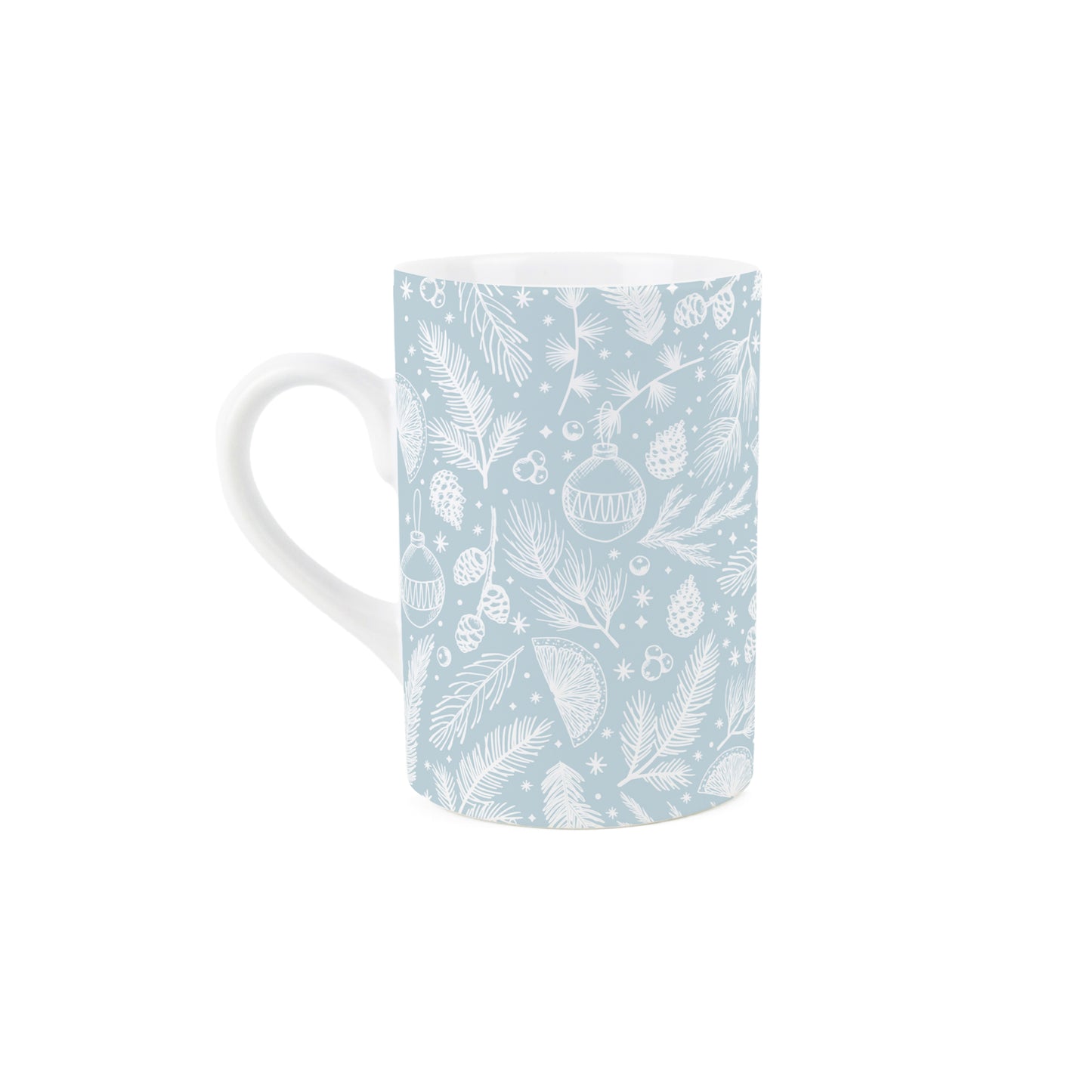 Blue Christmas Decorations Ceramic Mug