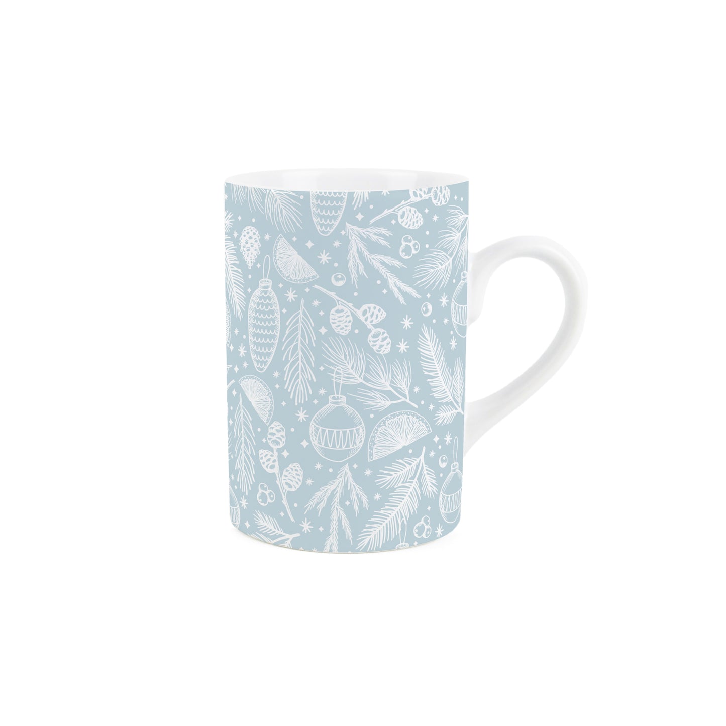 Blue Christmas Decorations Ceramic Mug