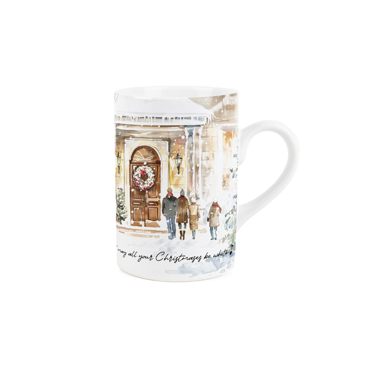 Christmas Illustration Music Scene Ceramic Mug