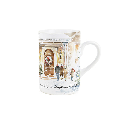 Christmas Illustration Music Scene Ceramic Mug