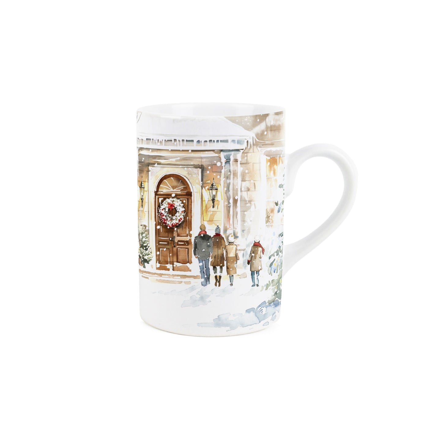 Christmas Illustration Scene Ceramic Mug