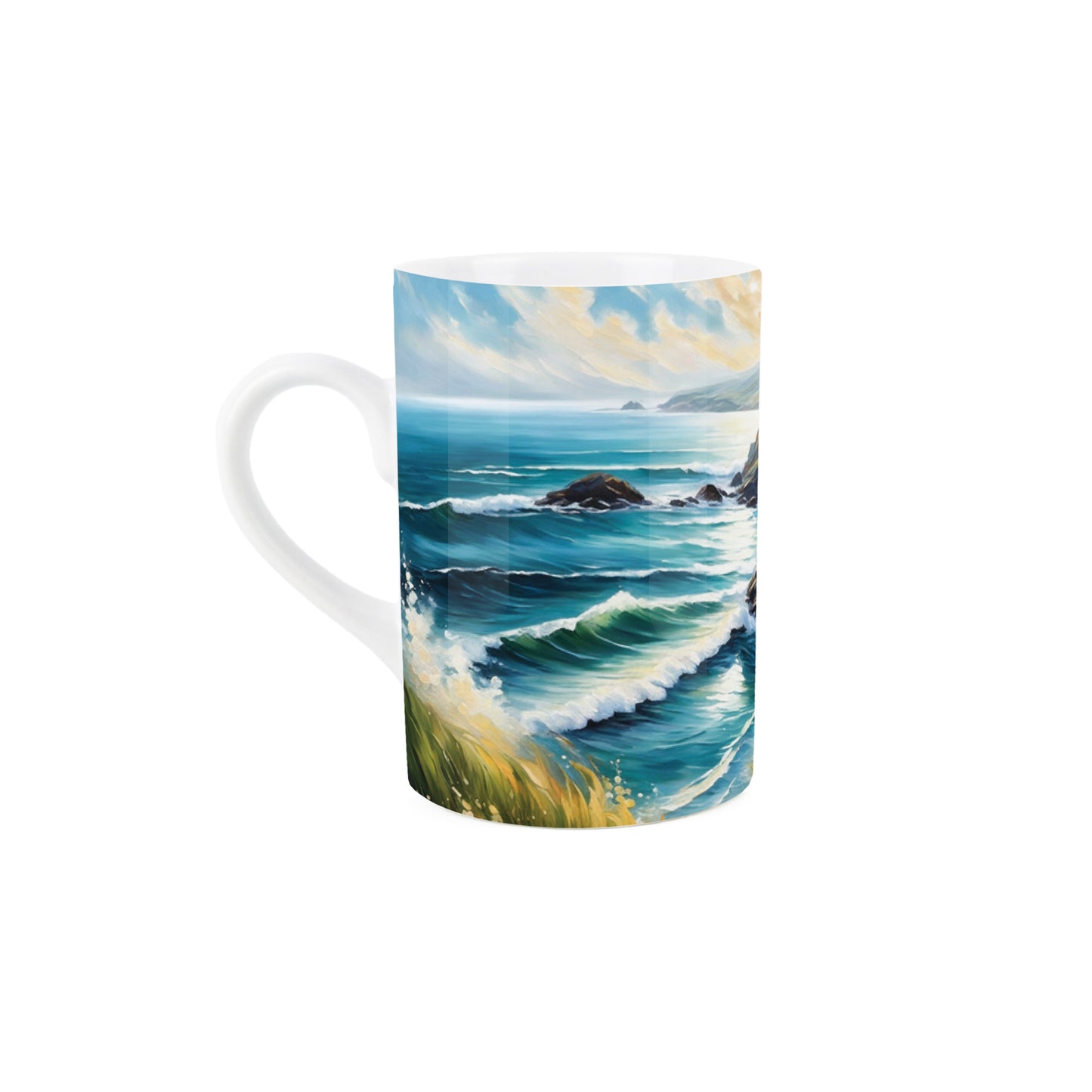 Coastal Morning Sunrise Crashing Waves Mug