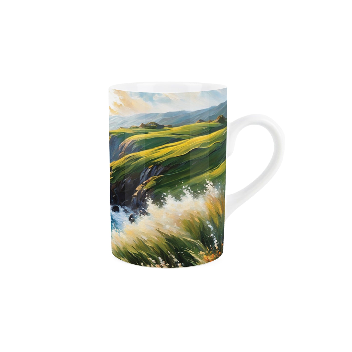 Coastal Morning Sunrise Crashing Waves Mug