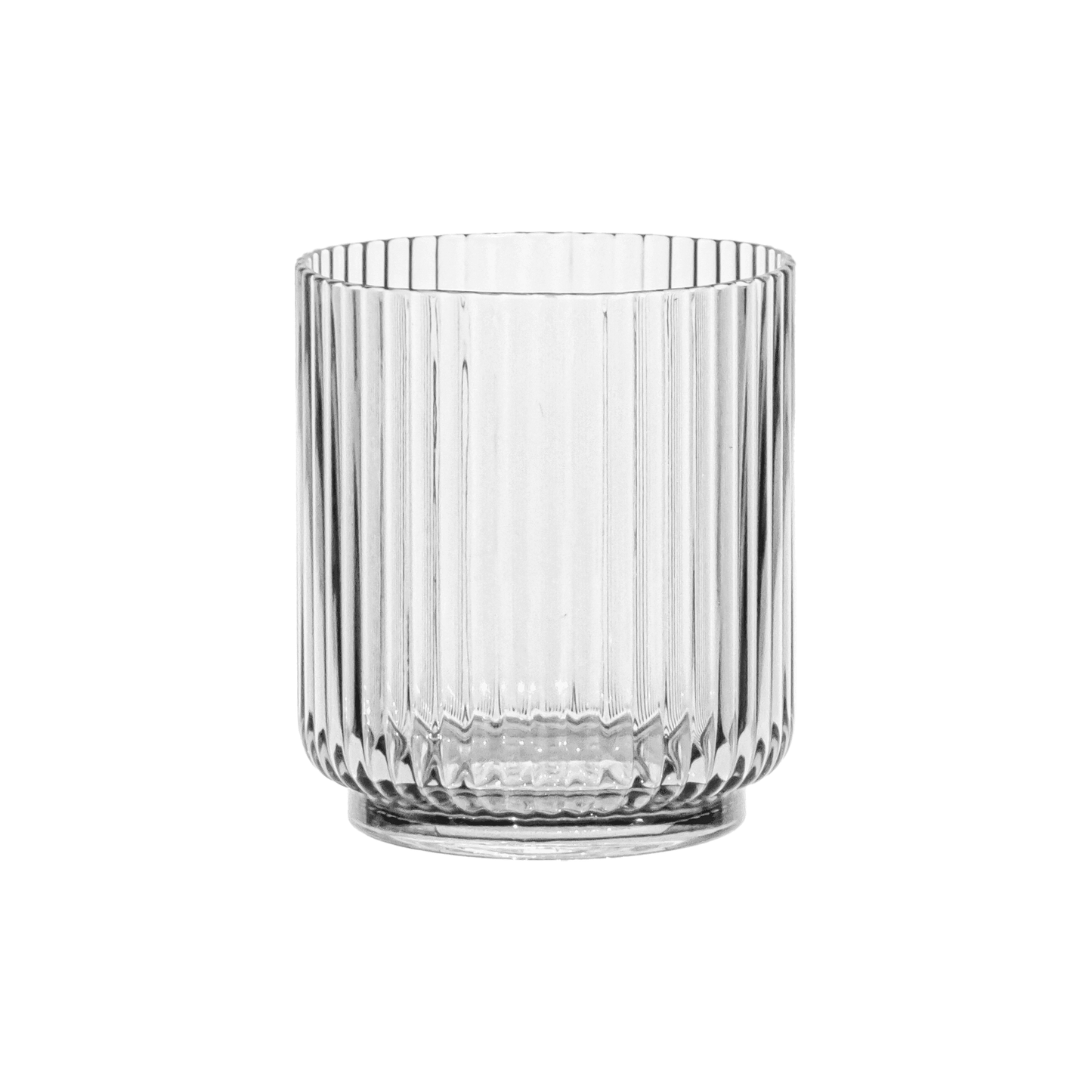 Mesa Clear Acrylic Plastic Ribbed Drinking Tumblers
