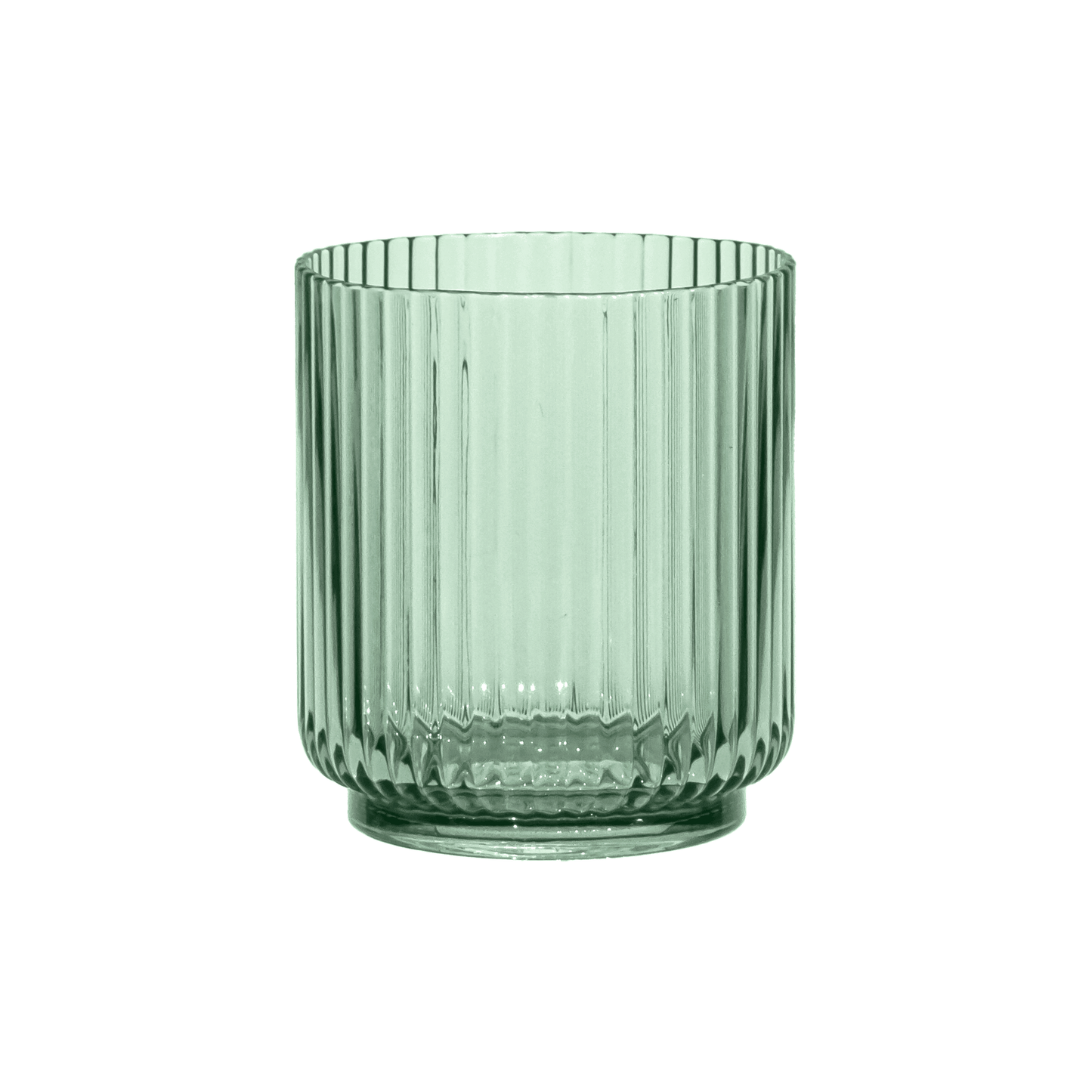 Mesa Sage Green Acrylic Plastic Ribbed Drinking Tumblers