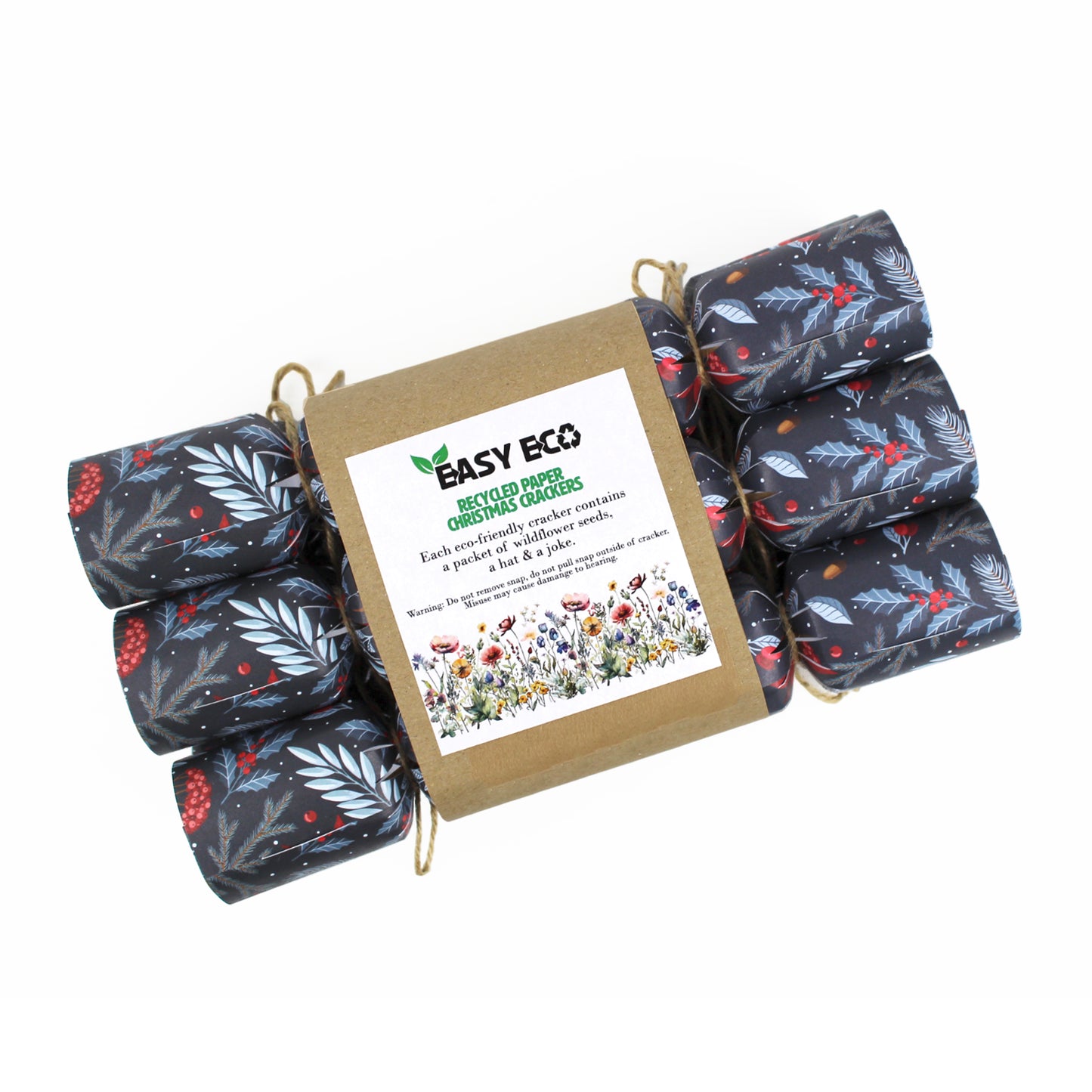 Dark Foliage Easy Eco Christmas Crackers