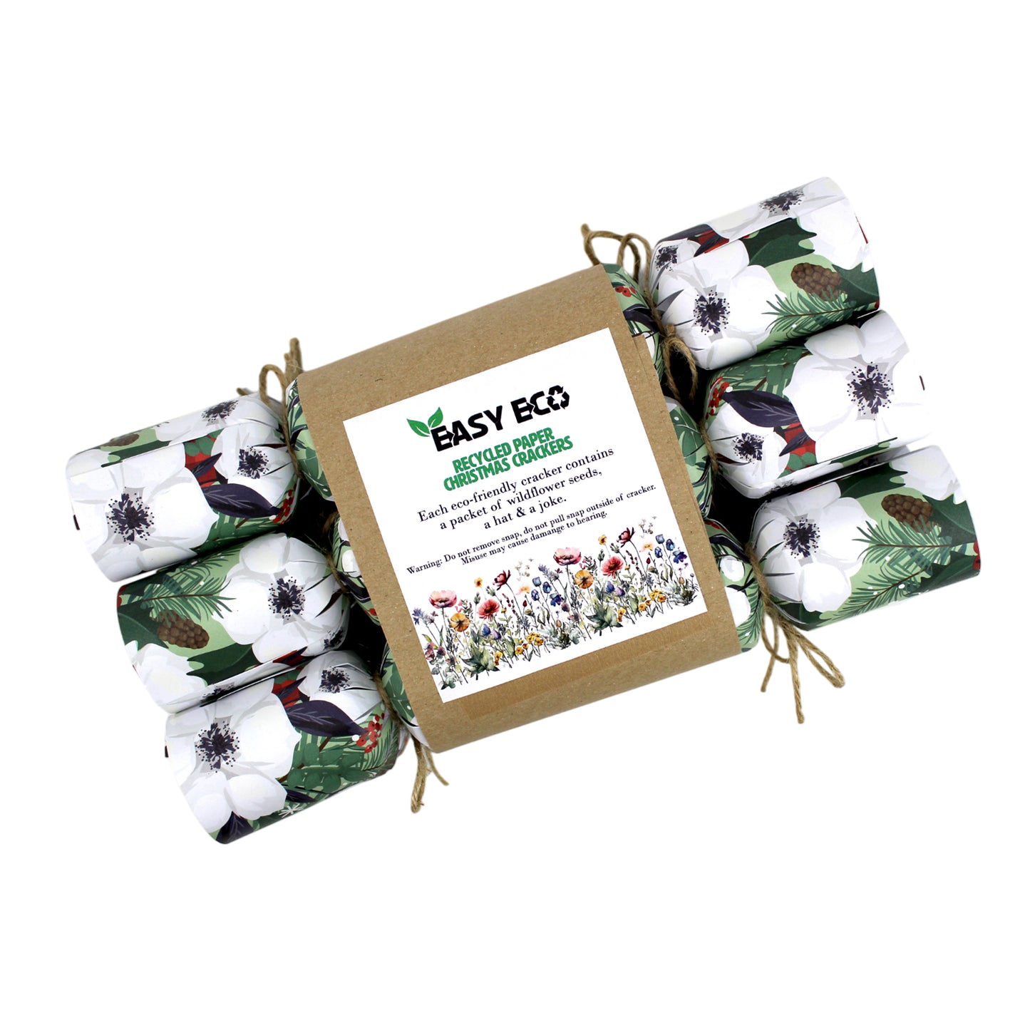 Green Winter Flowers Easy Eco Christmas Crackers
