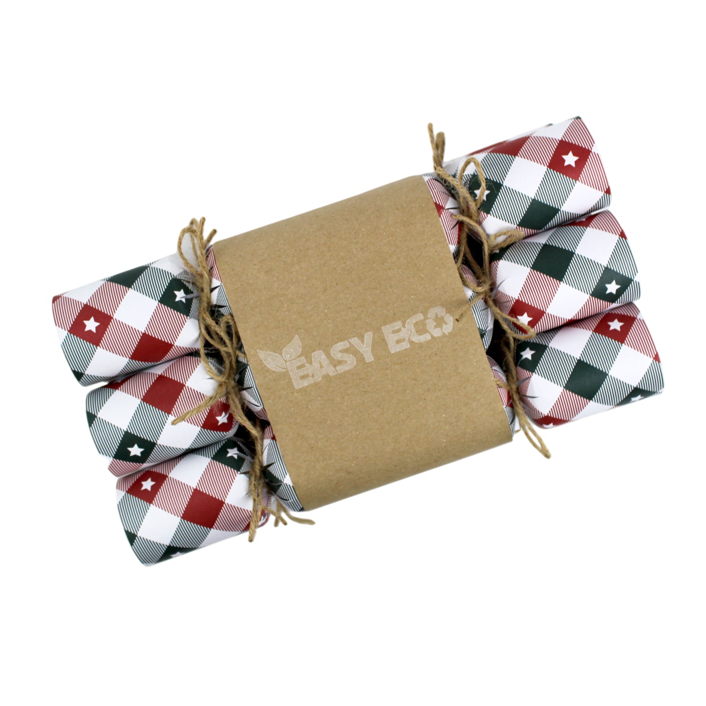 Tartan Stars Easy Eco Christmas Crackers