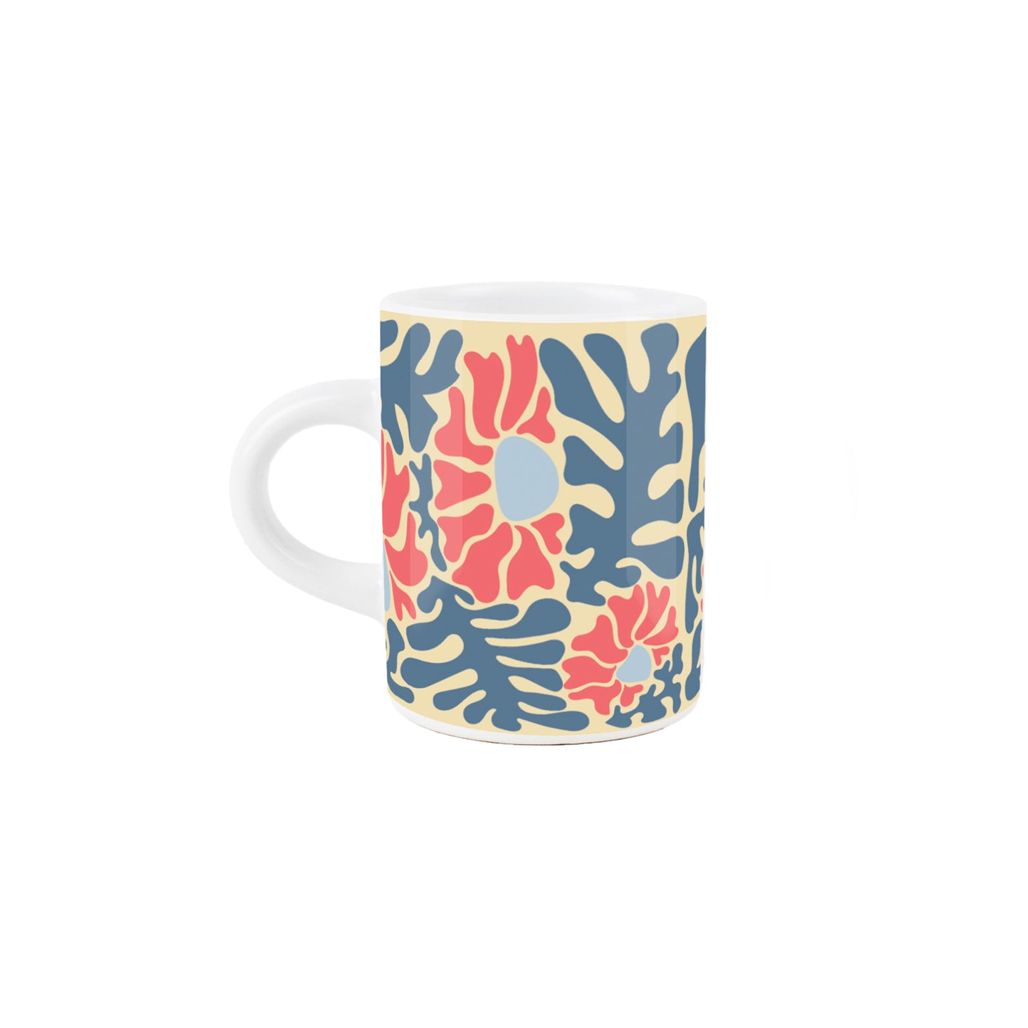 Floral Coral Blossom Espresso Mug
