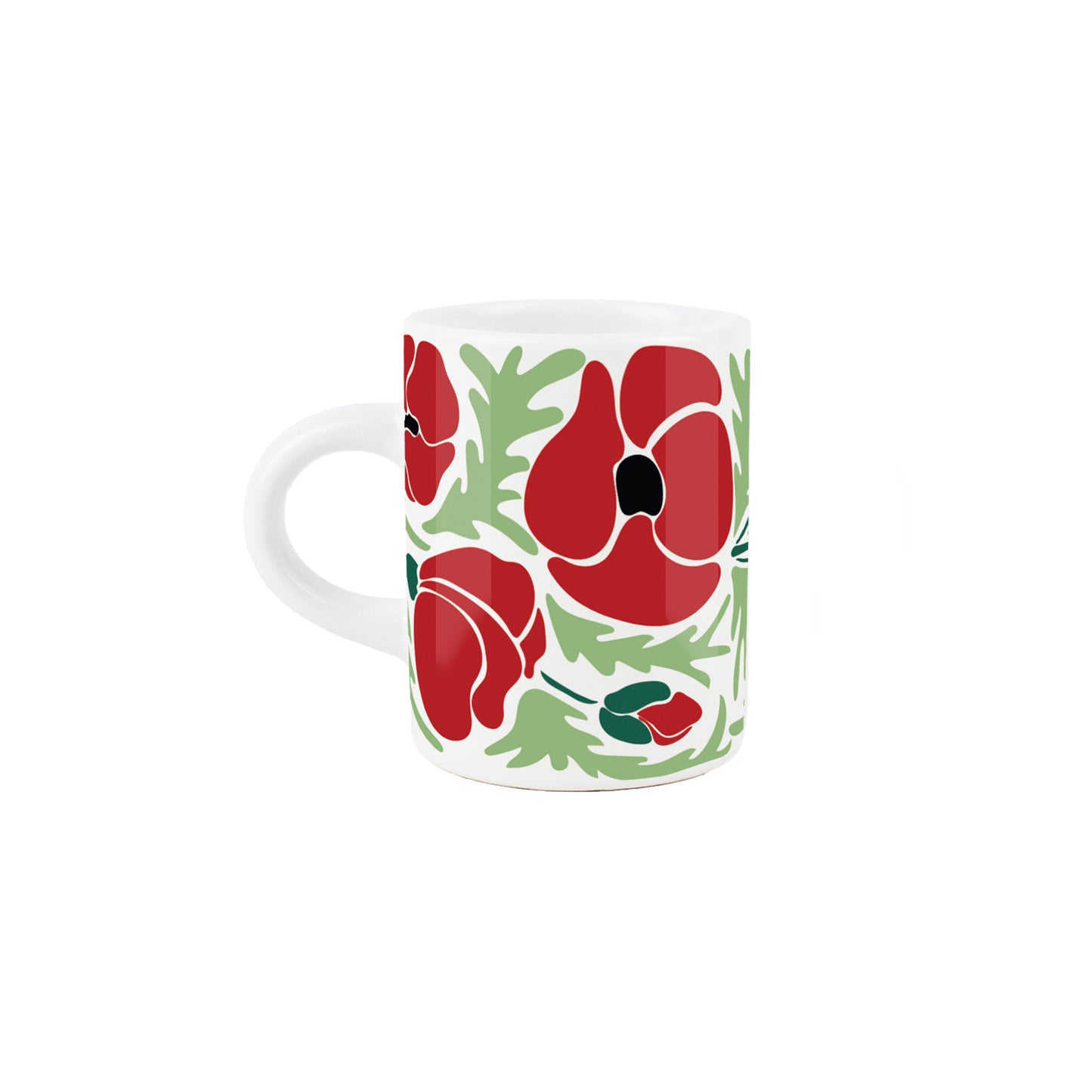Floral Poppy Espresso Mug