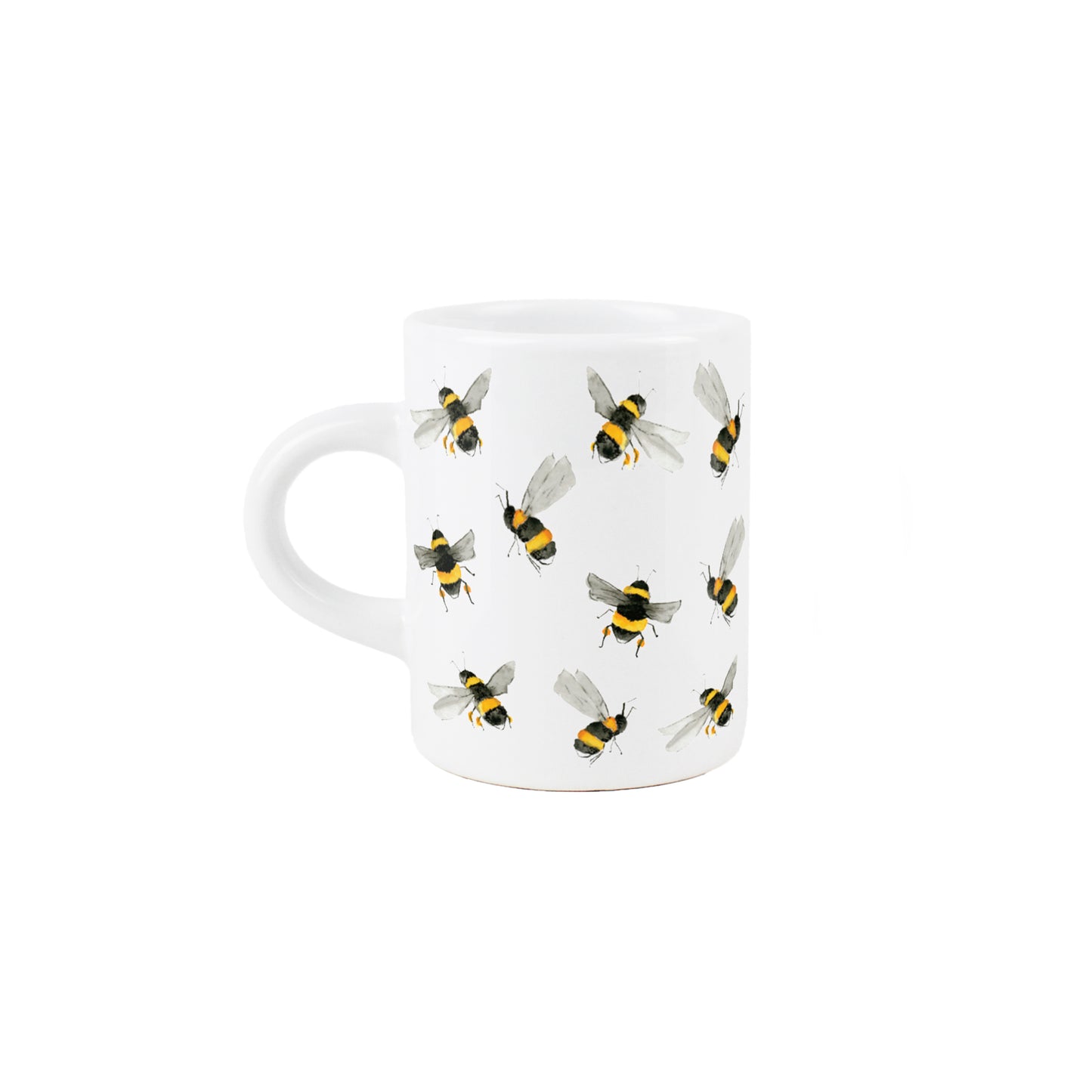 Scattered Bees Espresso Mug by Rhiannon Chauncey