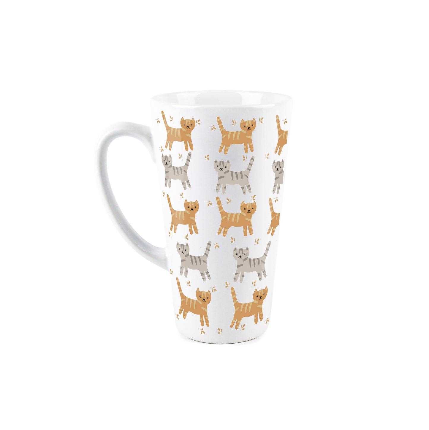 Cat Print Large Latte Mug