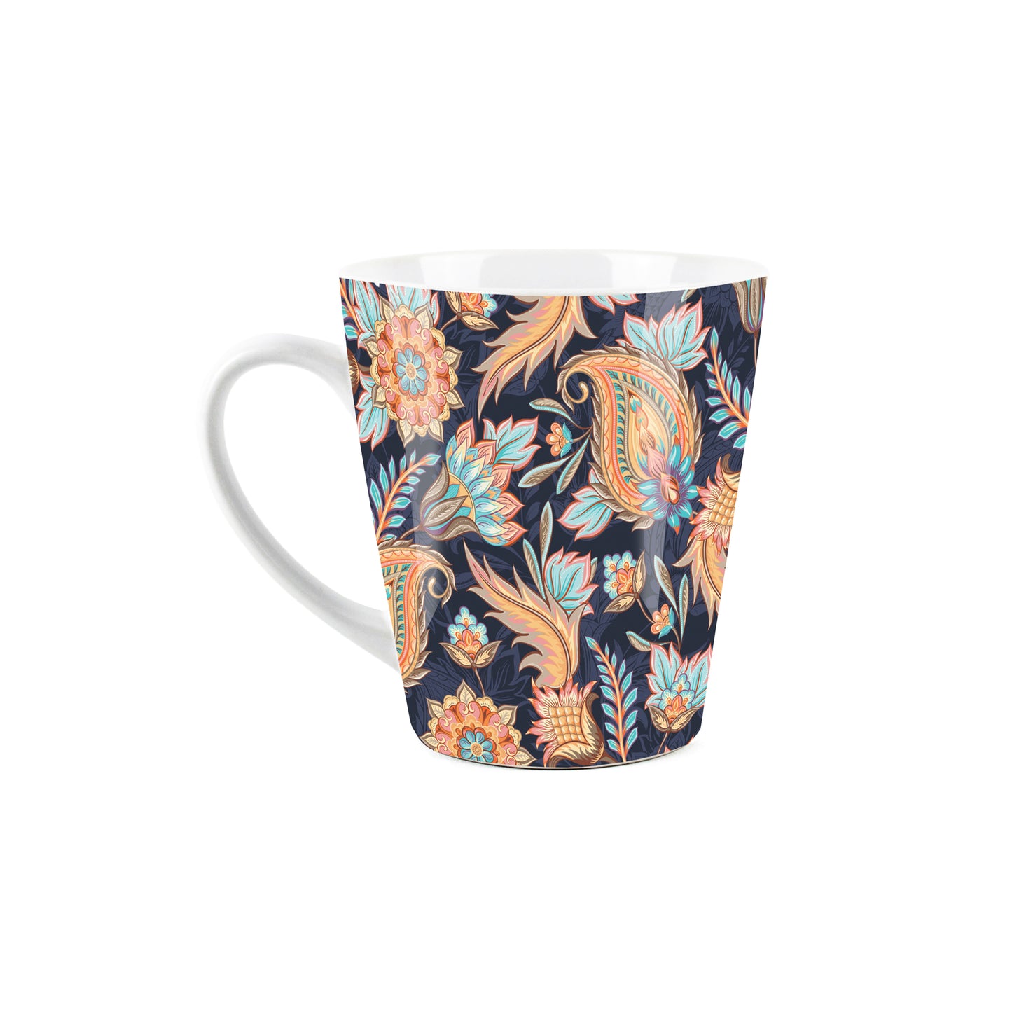 Paisley Blue Small Latte Mug