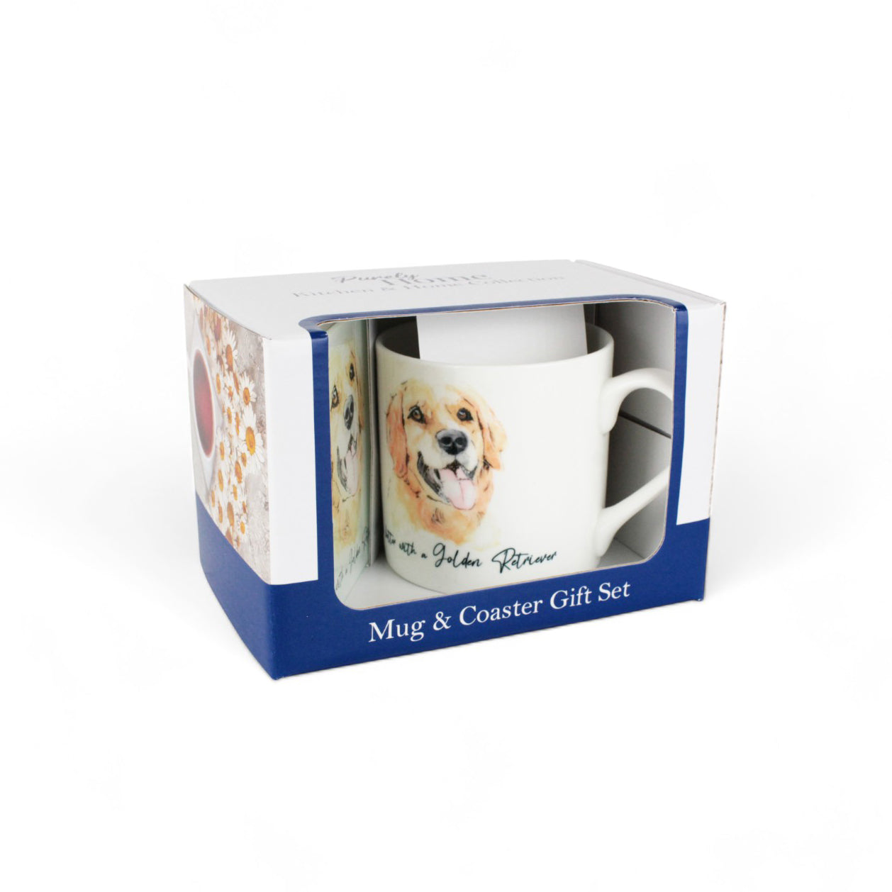 Life's Better with a Golden Retriever' Mug & Coaster Gift Set