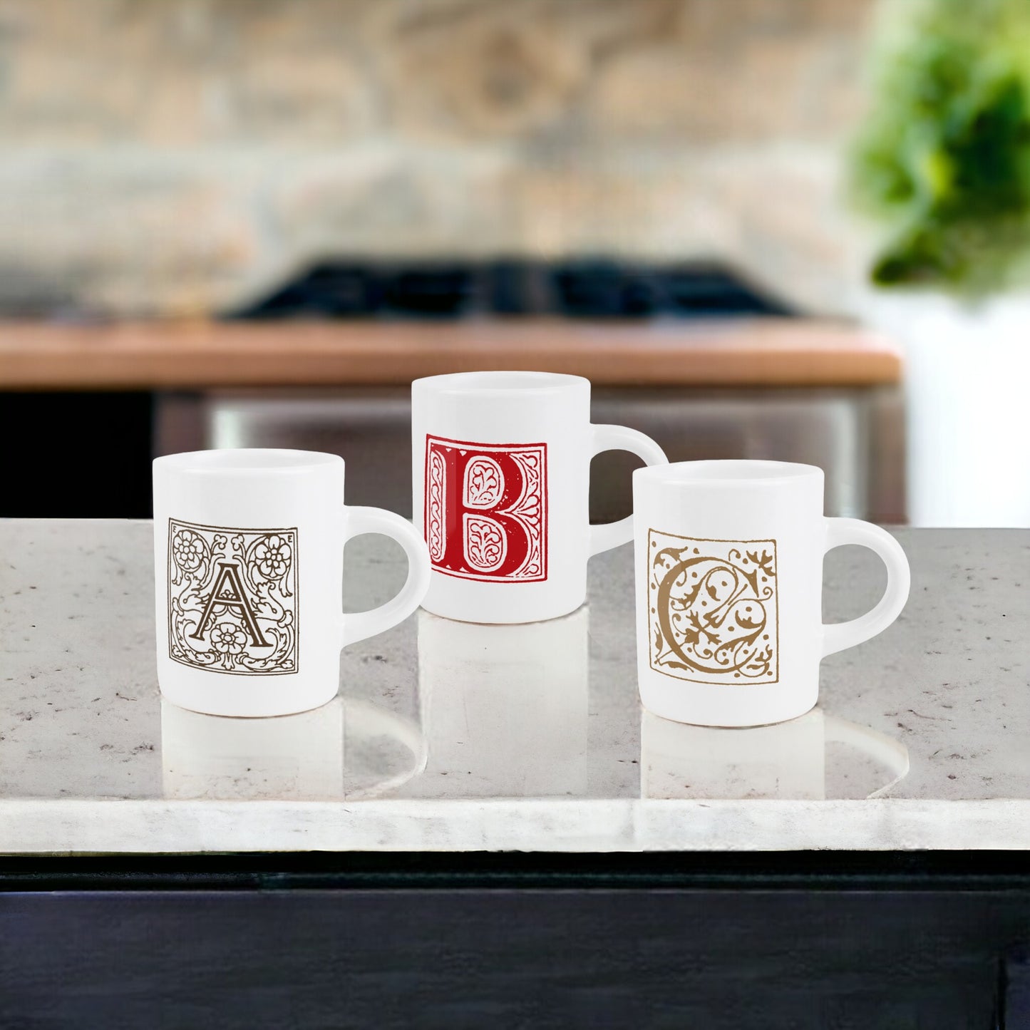 Ornamental Alphabet Espresso Mug